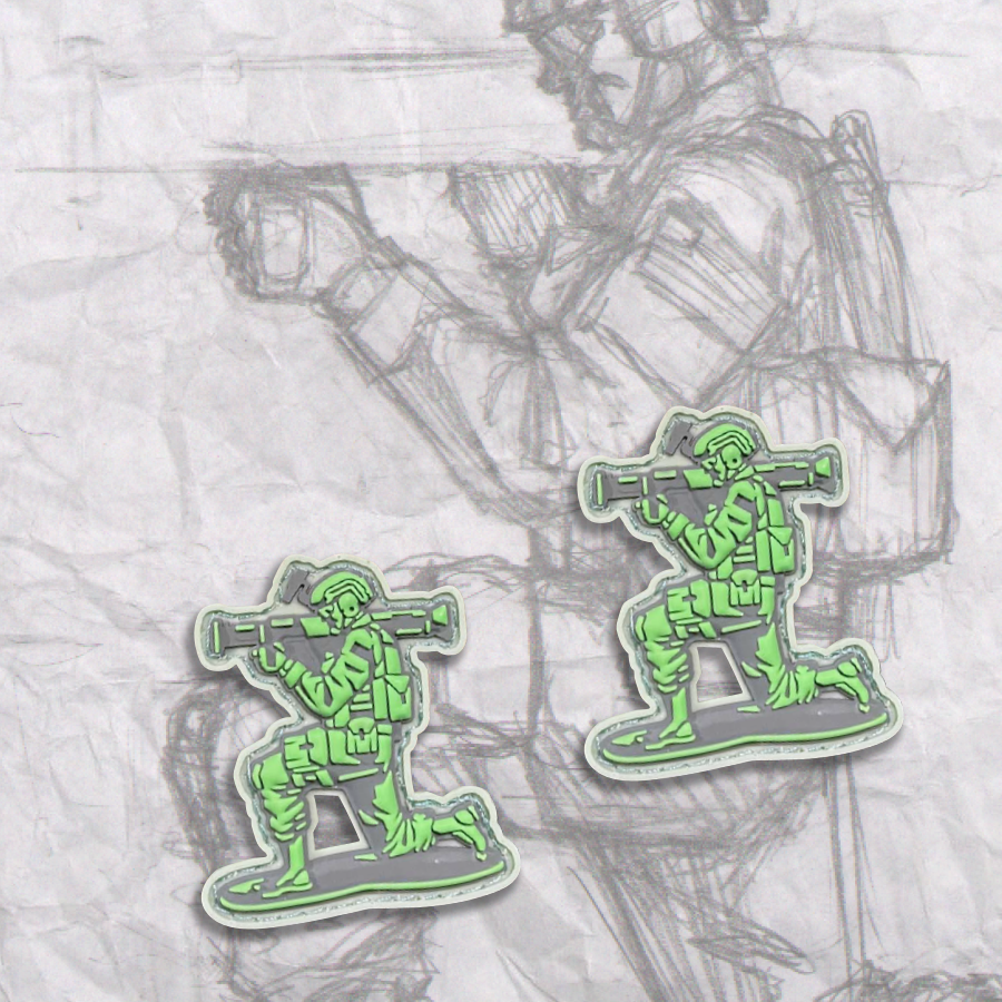 Mini Army Men V2, PVC Patch set – Grumpy Pencil