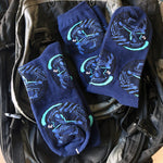 ON SALE! Blue Xeno Dress Socks