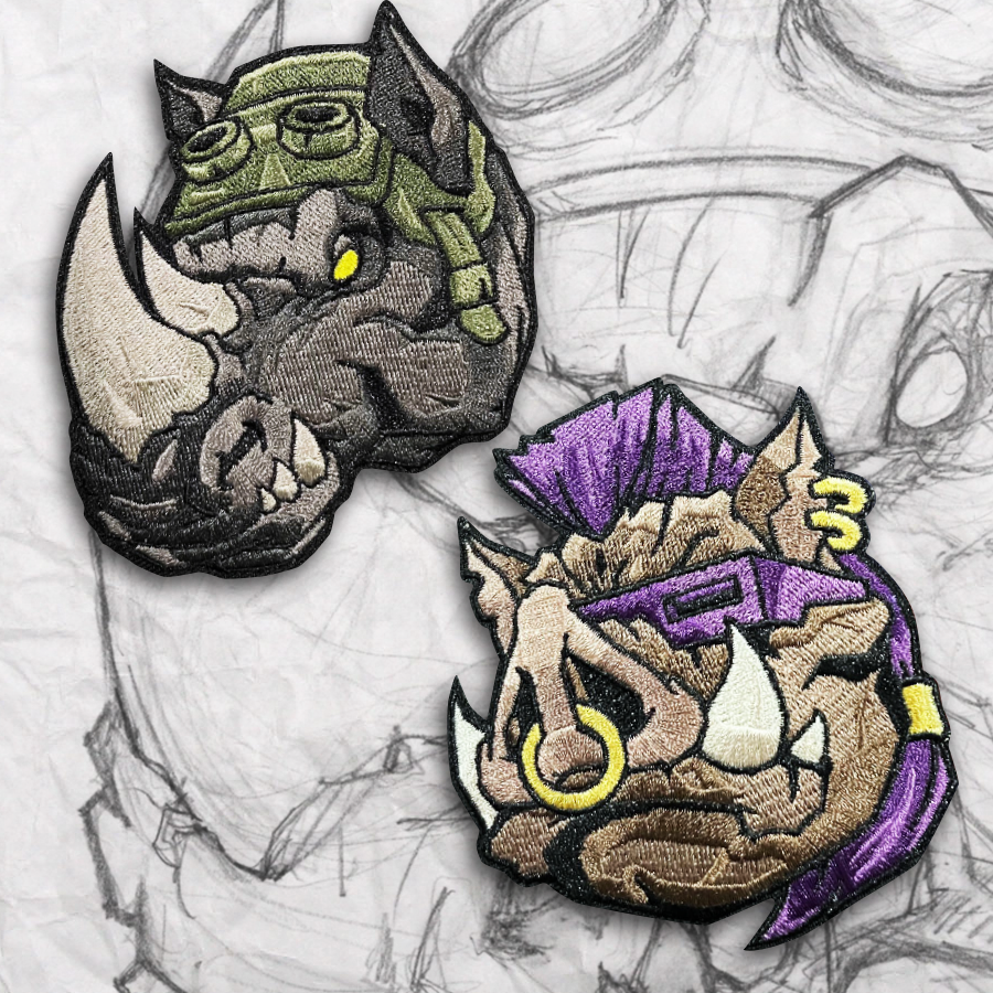Grumpy Merino Grumpy Rhino and Pig Embroidery Patch – Grumpy Pencil