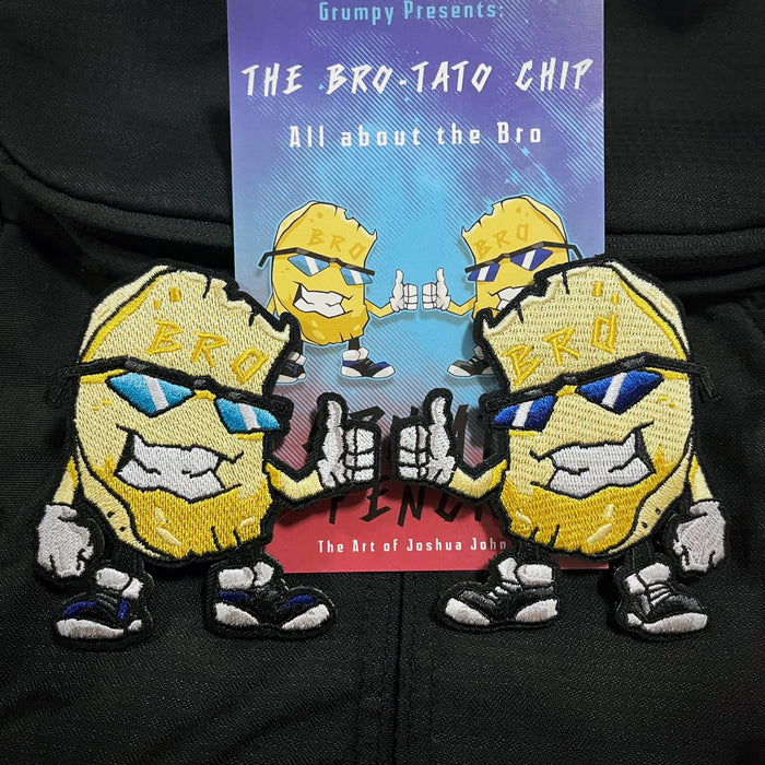 Grumpy Bro-Tato Chip Embroidery Patch set