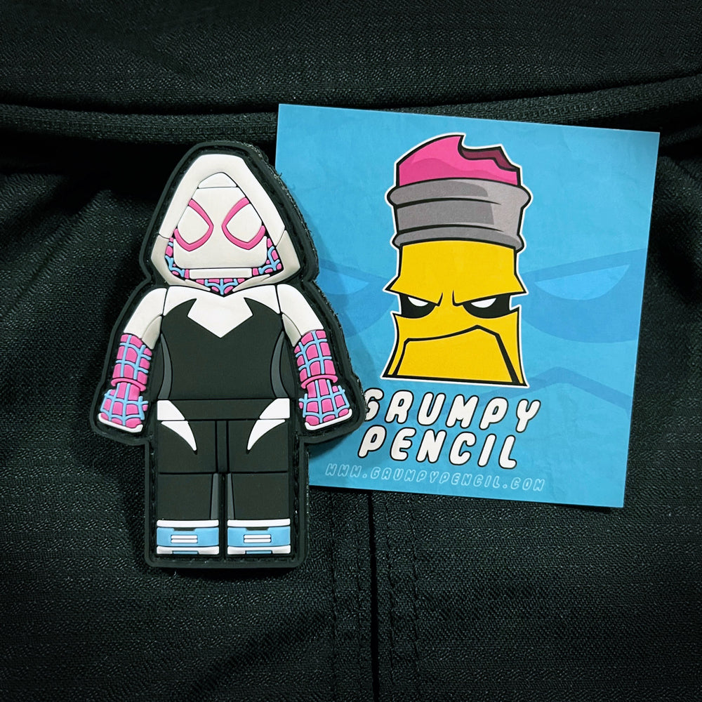 Grumpy Brick Fig Spidey-Ghost Pvc Patch – Grumpy Pencil