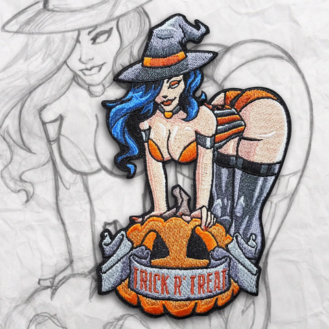 Trick r' Treat Pin up Embroidery Patch