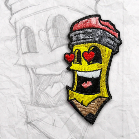 Love Pencil Embroidery Patch