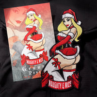 Naughty & Nice Pin up Embroidery Patch