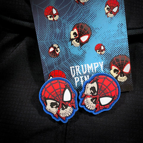 The Fallen, Mini Spidey Skull Pvc Patch set – Grumpy Pencil