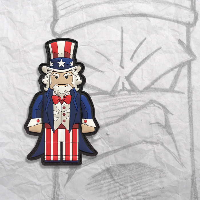 Uncle Sam Brick Fig Pvc Patch