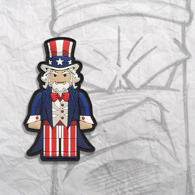 Uncle Sam Brick Fig Pvc Patch