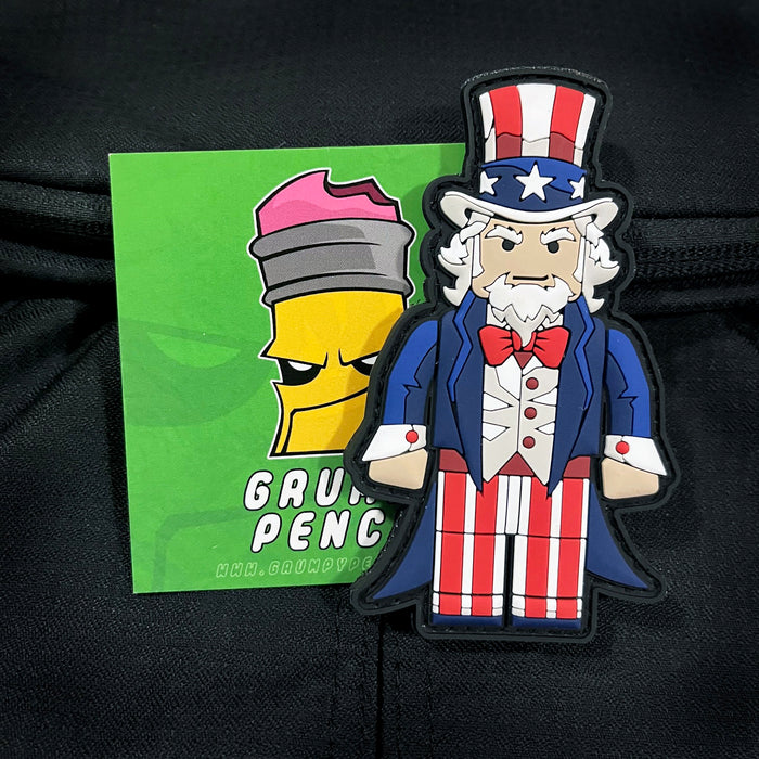 Uncle Sam Brick Fig Pvc Patch