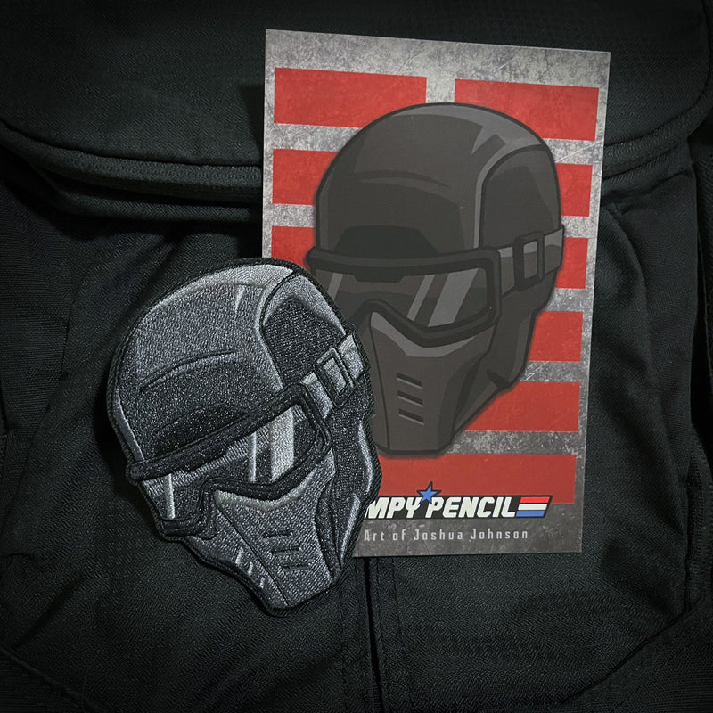 Grumpy Commando Snake Embroidery Patch