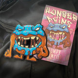 Grumpy Hunger Painz, Blue Donut Embroidery Patch