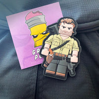Grumpy Brick fig 'walker' PVC Patch