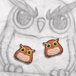 Grumpy Barn Owl, PVC Patch set