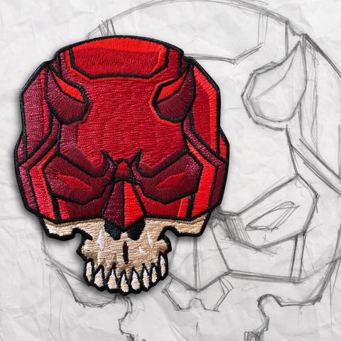 Daredevil Skull Embroidery Patch