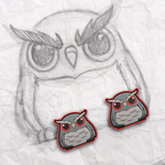 Dark Owl, Tiny PVC Patch set