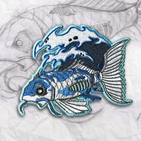Ghost Koi Embroidery Patch