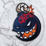 The Grumpy Blue Bomber Embroidery Patch