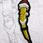 Grumpy Santa Pencil PVC Patch