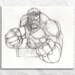 Hulk Sketch Original Artwork