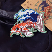 Zombie Koi Embroidery Patch