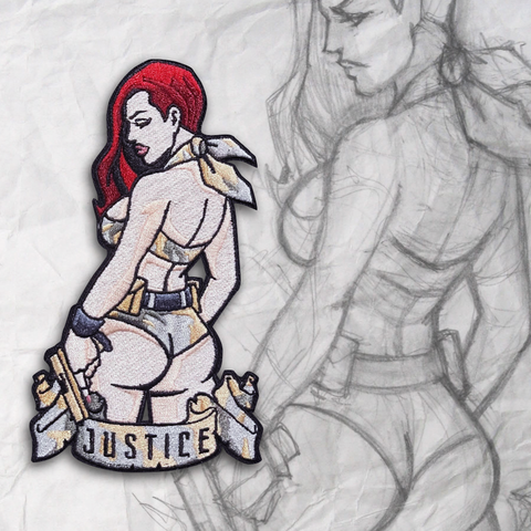Justice Pin up Embroidery Patch