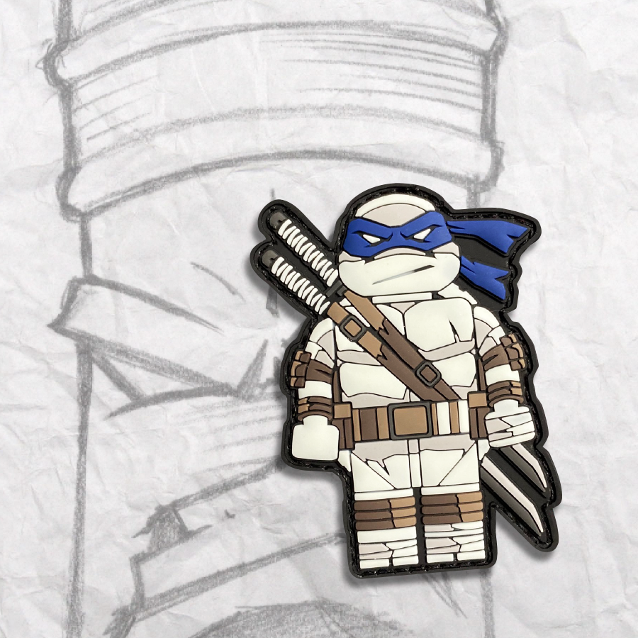 Grumpy Brick fig Leo "Ooze" version PVC Patch
