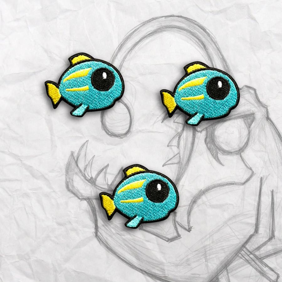 Little Fish set of 3 Embroidery Patch Set – Grumpy Pencil