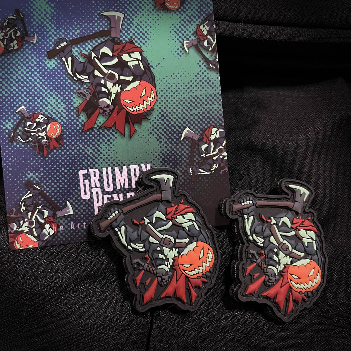 Mini Headless Horseman, PVC Patch set – Grumpy Pencil