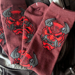 ON SALE! Devil Oni Red Dress Socks