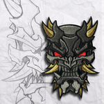 Berserker Oni Mask Embroidery Patch