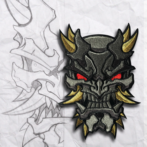 Berserker Oni Mask Embroidery Patch