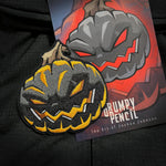 Grumpy O' Lantern Orange Pumpkin Embroidery Patch