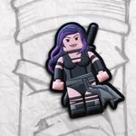 Grumpy Brick fig 'ninja girl v2' PVC Patch