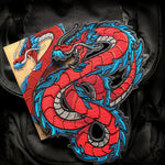 Crimson Dragon Embroidery Patch