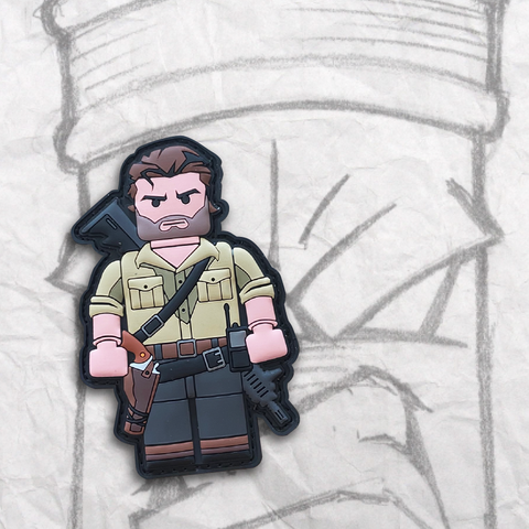 Grumpy Brick fig 'walker' PVC Patch