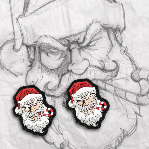 Grumpy Mini Santa, PVC Patch set