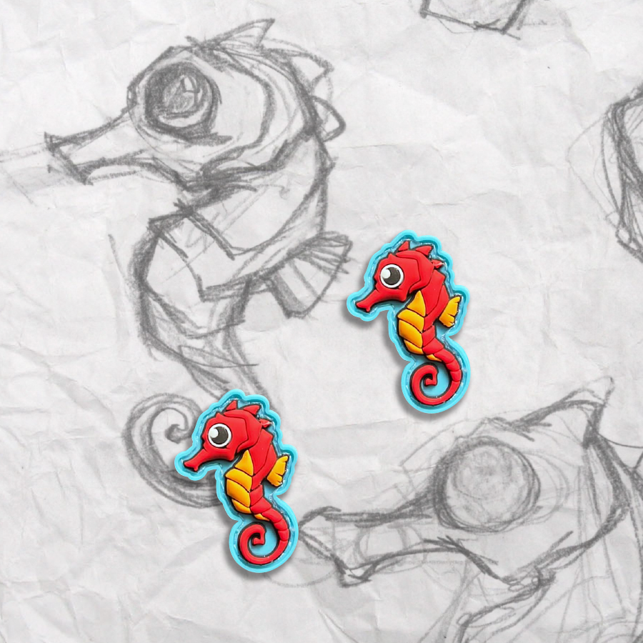 Tiny Seahorse, PVC Patch set