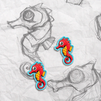 Tiny Seahorse, PVC Patch set