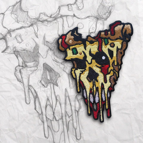 Second Slice Zombie Pizza Embroidery Patch