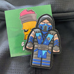 Grumpy Brick fig 'ice ninja' PVC Patch