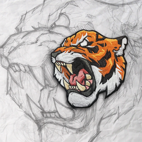 Grumpy Tiger Embroidery Patch