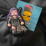 Grumpy Brick fig 'ninja girl v2' PVC Patch