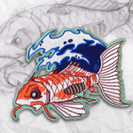 Zombie Koi Embroidery Patch