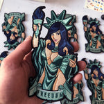 Lady Liberty Embroidery Patch